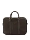 Doucal's Palmellato Leather Briefcase In Brown