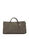 Doucal's Palmellato Leather Weekend Holdall In Gray