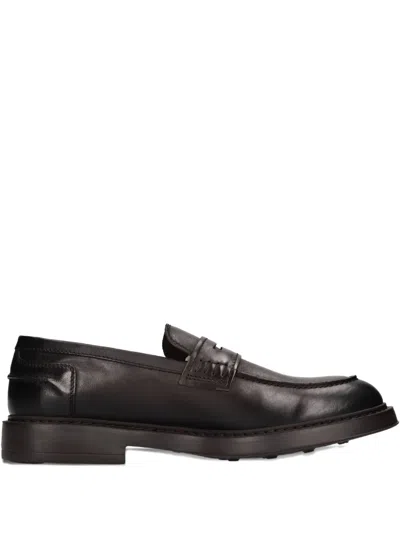 Doucal's Panelled Loafers In Brown