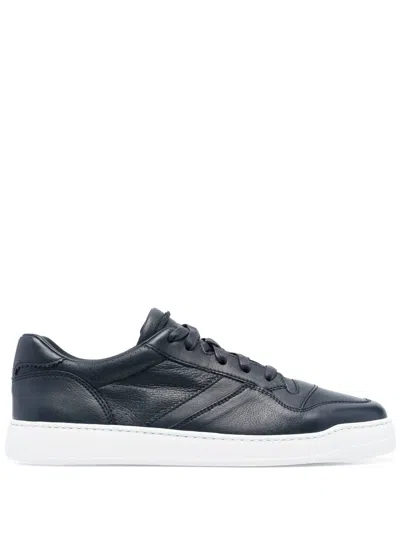 Doucal's Panelled Low-top Sneakers In 蓝色