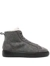 Doucal's Panelled Sneakers In Grey