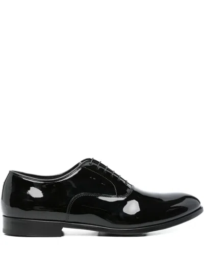 Doucal's Patent-leather Lace-up Shoes In Black
