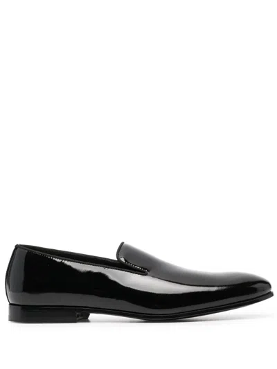 Doucal's Patent Leather Loafers In Black