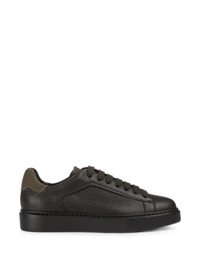 Doucal's Pebbled-texture Low-top Sneakers In Multi