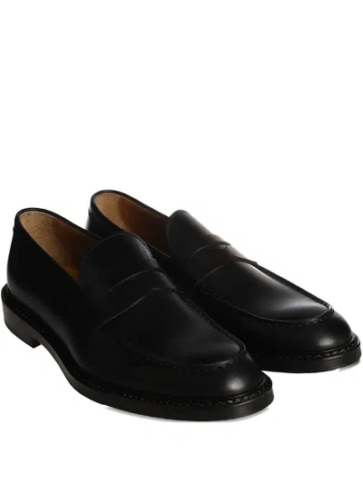 Doucal's Penny-slot Leather Loafers In Black