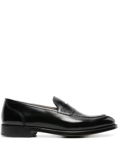 DOUCAL'S PENNY-SLOT LEATHER LOAFERS
