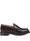 Doucal's Penny-slot Leather Loafers In Brown