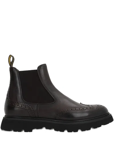 Doucal's Perforated-detail Chelsea Boots In Multi