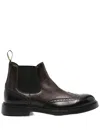 Doucal's Perforated-detail Chelsea Boots In Black