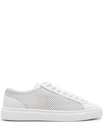 DOUCAL'S PERFORATED LEATHER SNEAKERS