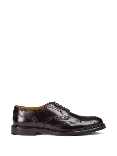 Doucal's Perforated-detail Brogue Derby Shoes In Brown