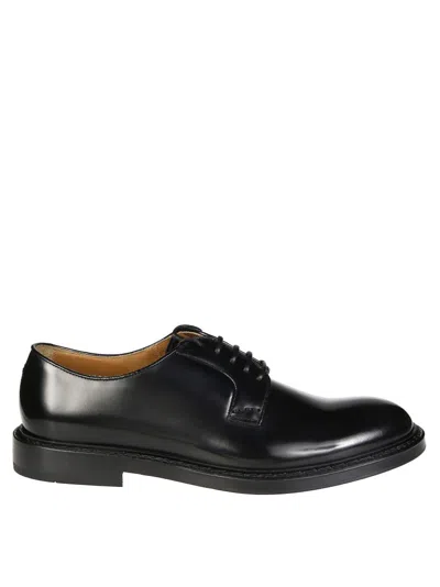 DOUCAL'S POLISHED DERBY SHOES WITH LACE-UP DESIGN