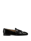 Doucal's Python-print Buckle Leather Shoes In Black