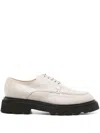 Doucal's Refined Grey Leather Loafers With Modern Sole In Gray
