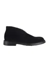 Doucal's Suede Chukka Boot With Round Toe In Blue