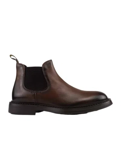 Doucal's Round Toe Chelsea Boots In Brown