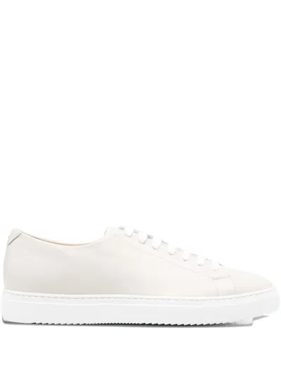 Doucal's Round-toe Lace-up Sneakers In Neutral