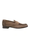 Doucal's Vintage Suede Loafer In Brown
