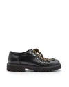 Doucal's Scarpa Stringata In Pelle Testa Di Moro In Black