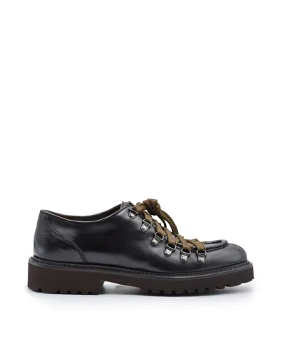 Doucal's Scarpa Stringata In Pelle Testa Di Moro