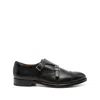 Doucal's Double-buckle Leather Monk Shoes In Multi