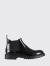 Doucal's Elastic-band Leather Boots In Black