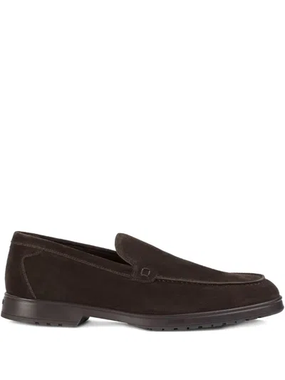 Doucal's Slip-on Suede Loafers In Brown