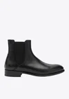 Doucal's Elasticated-panel Leather Boots In Black