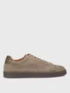 Doucal's Espresso Suede Lace-up Sneakers In Green