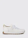 Doucal's Leather Technical Fabric Sneakers In White