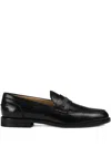 Doucal's Stud-embellishment Leather Loafers In Black