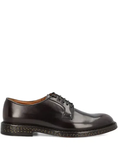 Doucal's Studded-sole Derby Shoes In Brown