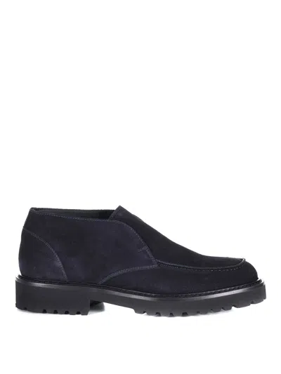 Doucal's Doucals Suede Ankle Boot In Blue