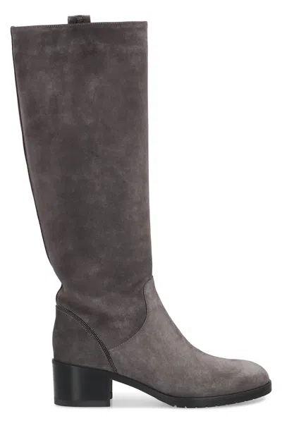 Doucal's Suede Boots In Gray