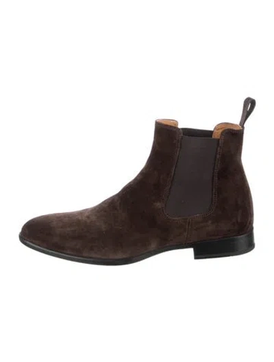 Pre-owned Doucal's Suede Chelsea Boots In Brown