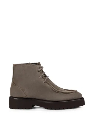 Doucal's Suede Chukka Boots In Gray