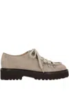 Doucal's Suede Derby Shoes In Neutral