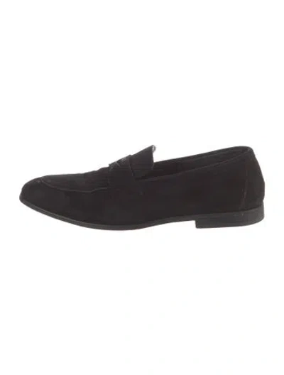 Pre-owned Doucal's Suede Dress Loafers In Purple