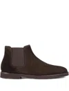 Doucal's Suede Elastic-sided Ankle Boots In Brown