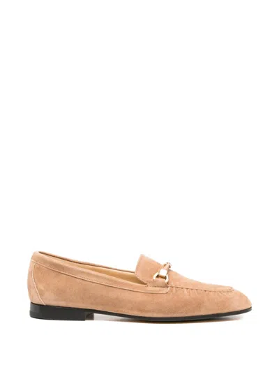 Doucal's Suede Hardware Loafers In Neutral