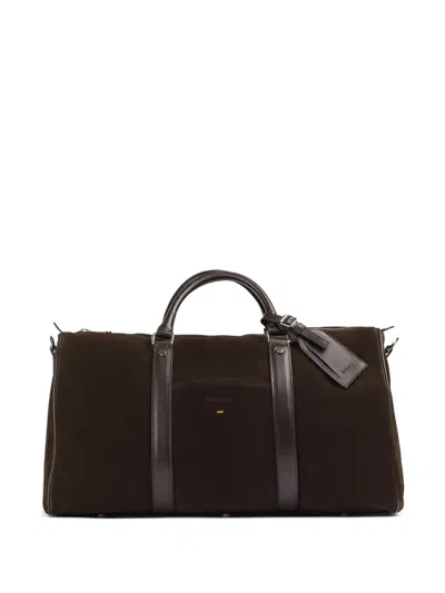 Doucal's Suede Holdall In Brown