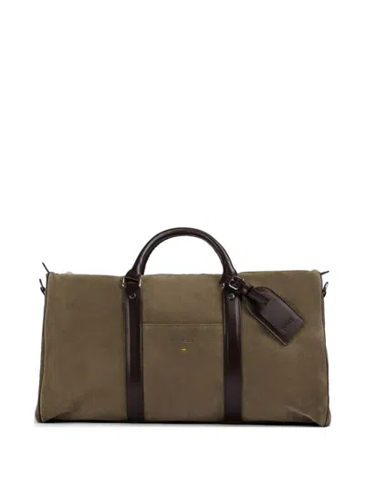 Doucal's Suede Holdall In Brown