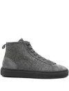Doucal's Suede Lace-up Sneakers In Gray
