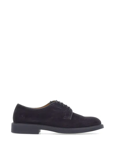 Doucal's Suede Lace-up Shoes In Black