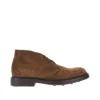 Doucal's Suede Leather Laced Shoes In Brown