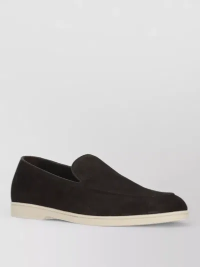 Doucal's Suede Leather Loafers In Multi