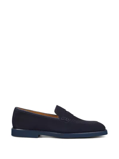 Doucal's Doucals Suede Moccasins In Blue