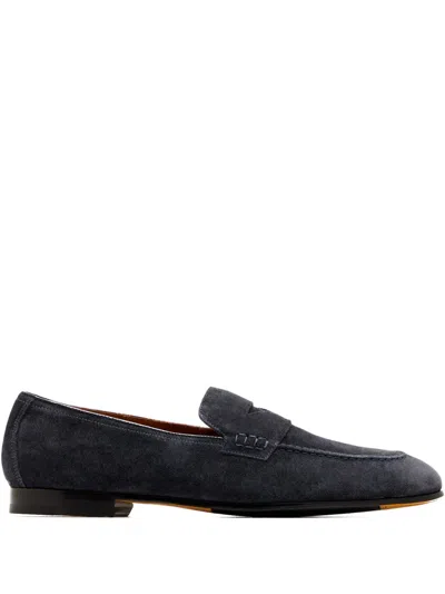 Doucal's Suede Loafers In Blue