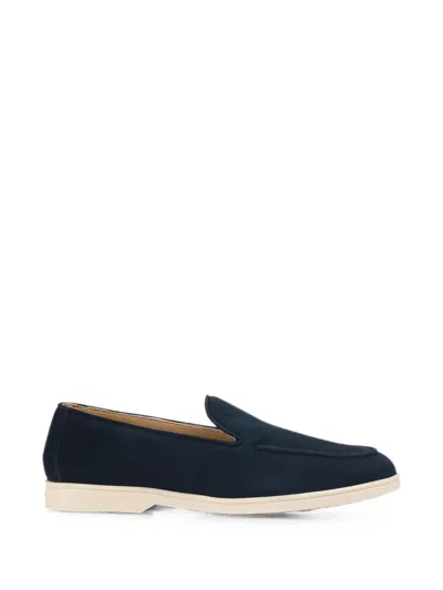 Doucal's Suede Loafers In Blue