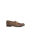 Doucal's Vintage Suede Loafer In Brown